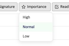 Importance menu