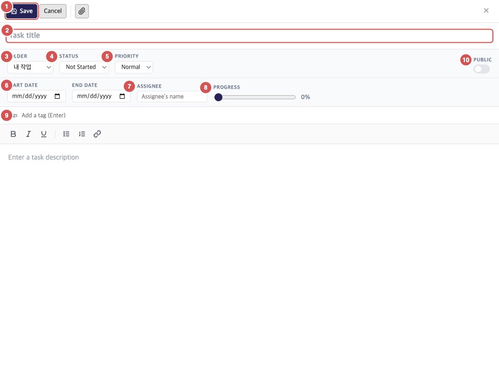 New task window